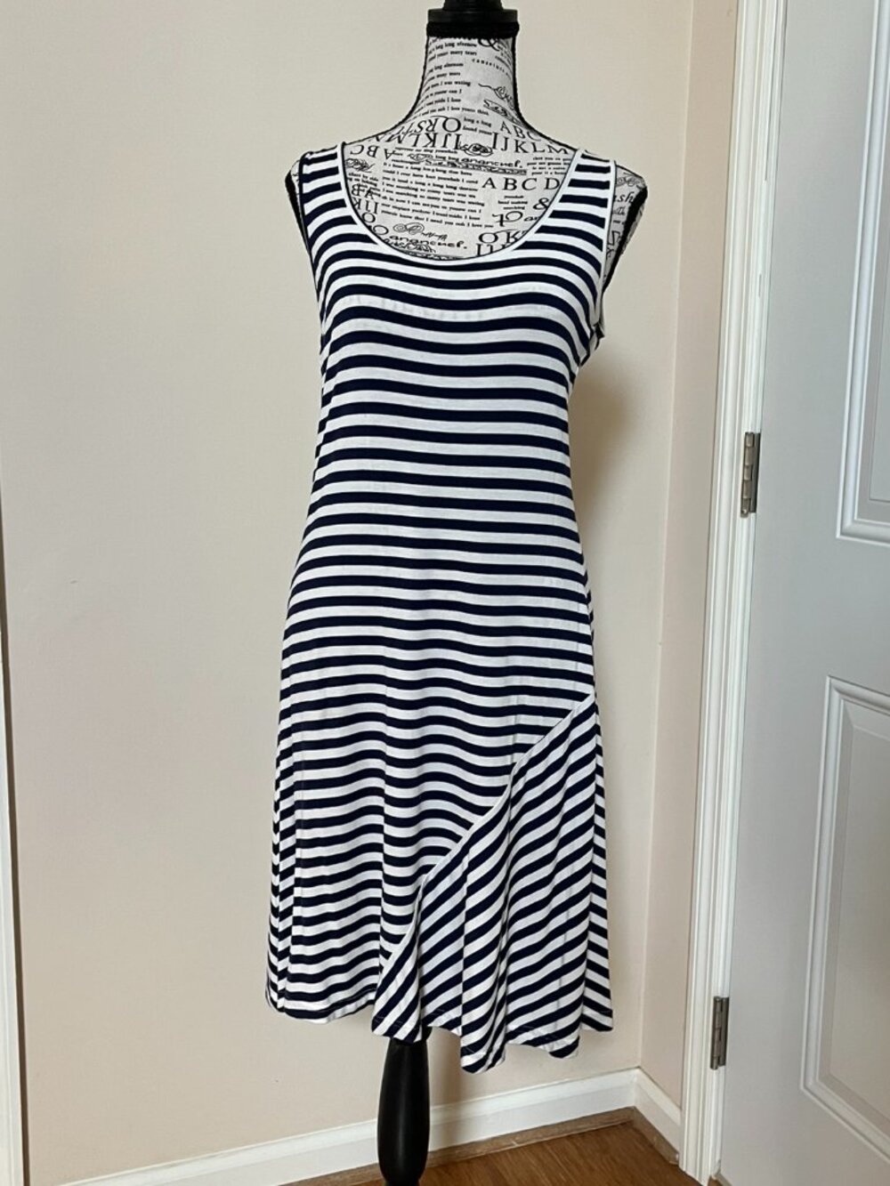 Calvin Klein Blue & White Striped Tank Dress, Size 6